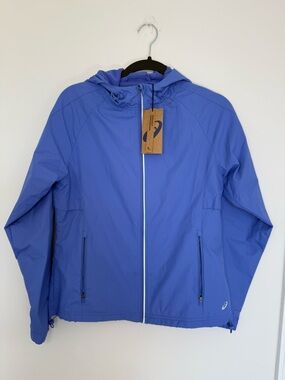 NWT ASICS Purple Lightweight Hooded Running Jacket XS 💜